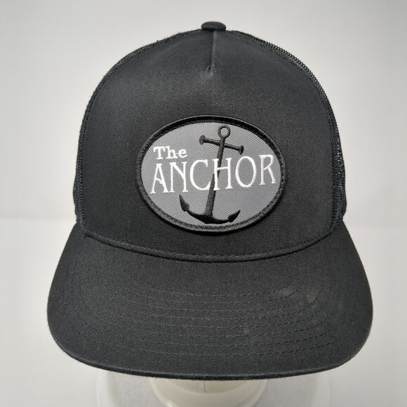 The Anchor Snapback Hat Black OS Adjustable Mesh Back The Classics Yupoong - Picture 2 of 9